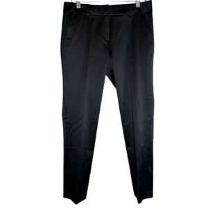 Tory Burch Women's Black Satin Pleated Tapered Dress Pants Size 6